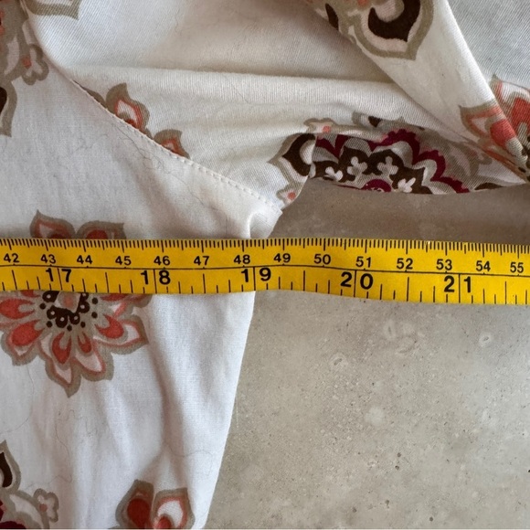 Central Park Floral Print Long Sleeve Collared Button Up Womens Size M - Picture 9 of 11